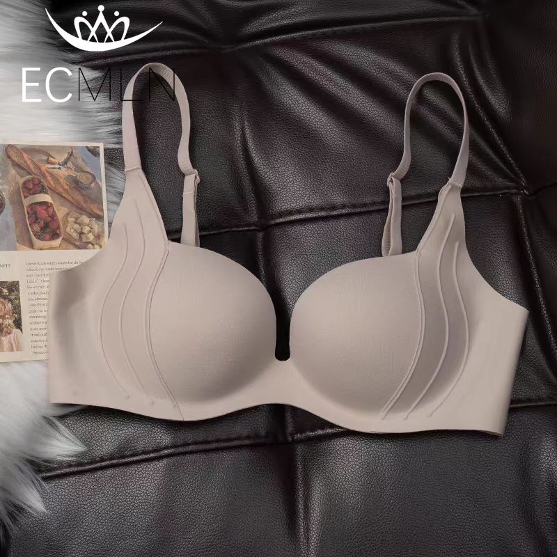 Seamless Cup Push-up Comfortable Bra Small Breast Push-up Underwear Fixed Cup Simple No Steel Ring Lifting Bra