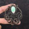Variscite Pendant Copper Wire Wrapped Pendant Octopus Jewelry Handmade Gemstone Pendant Copper Wire Wrap Jewelry Designer Pendant For Gifts