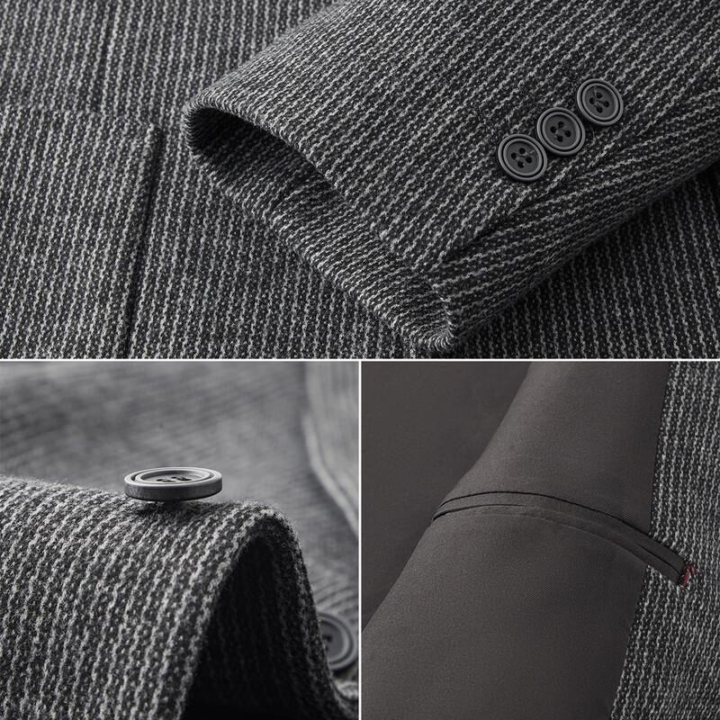 Мужской утолщенный блейзер FIRS из смесовой шерсти в стиле business casual