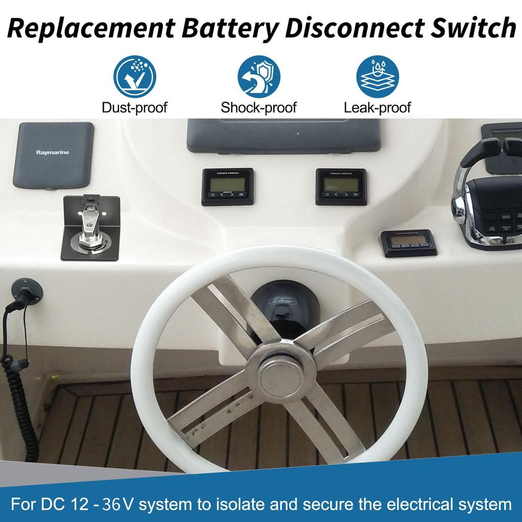 Главный выключатель-размыкатель аккумулятора 12-36 В, высокий ток до 500 А. Идеально подходит для автомобилей, грузовиков, автодомов, лодок и квадроциклов. Простое включение/выключение с помощью лицевой панели