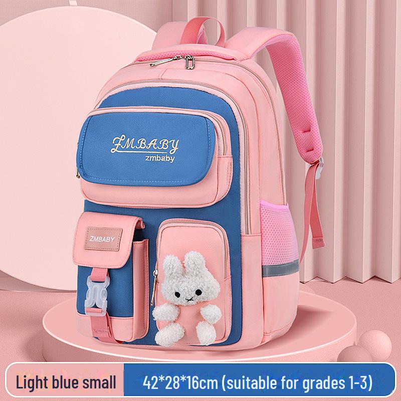 Sesame Baby Cartoon Backpack for Grades 1-6: Lightweight Schoolbag for Boys and Girls