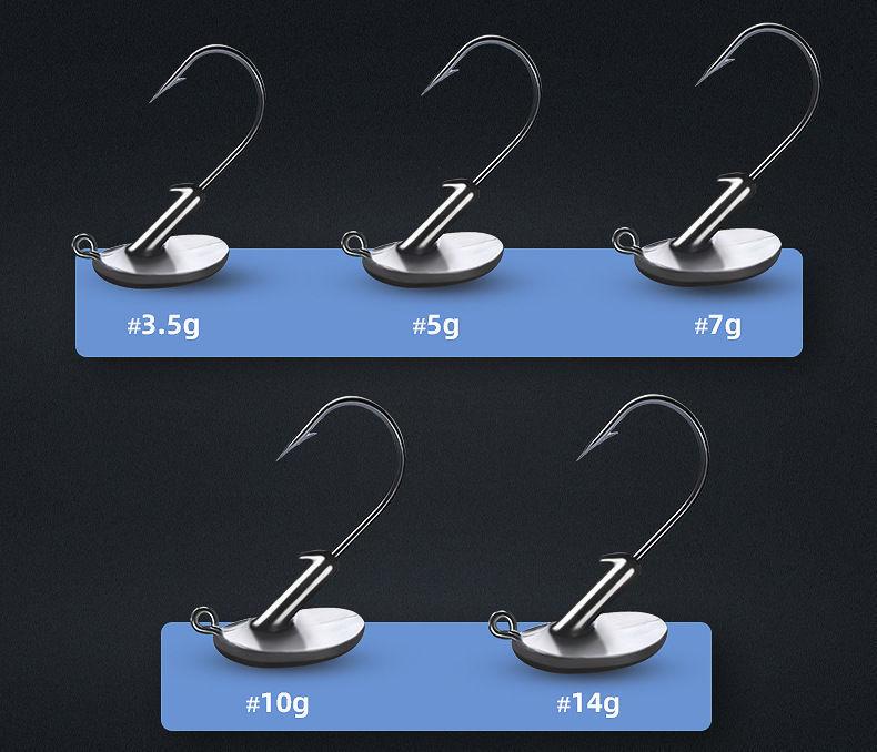 Enhanced Anti-Snag Jig Head Hook with Perch Curly Tail Soft Lure