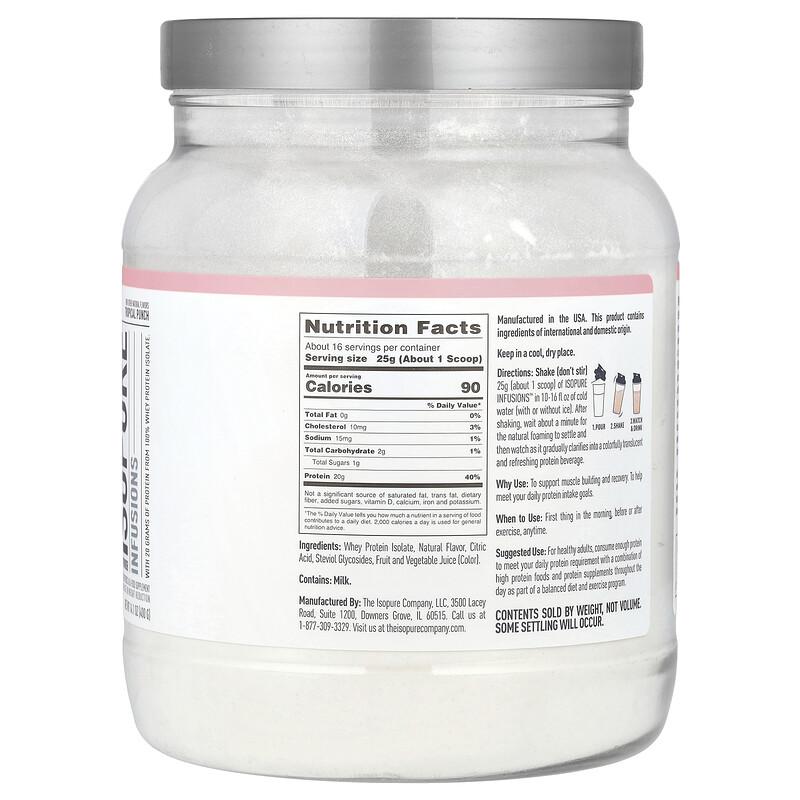 Infusions Protein Powder, Tropical Punch, 14.1 oz (400 g)