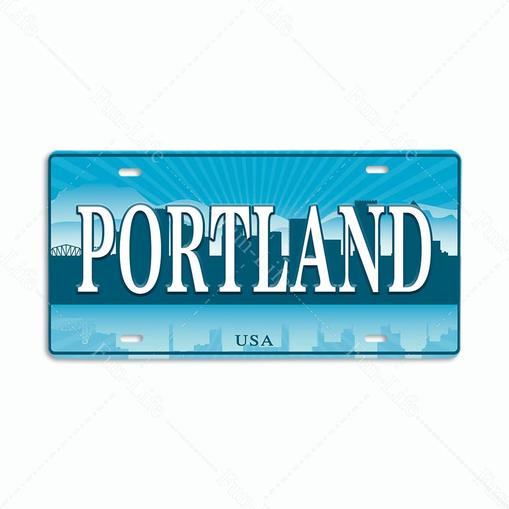 Винтажный плакат с номером автомобиля Испании/СИДНЕЯ Популярный город Бразилия Национальный флаг Ретро жестяные знаки Наклейки для домашнего декора