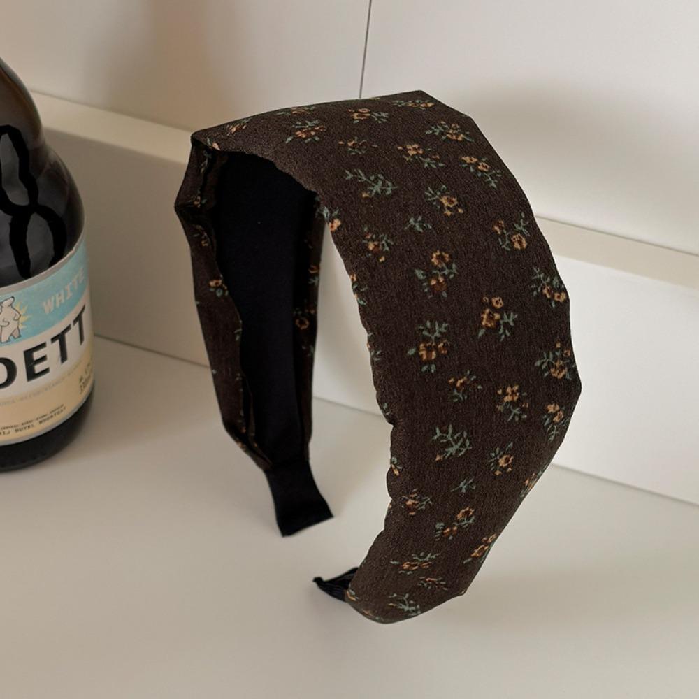 Sweet Wash Face Hair Band Wide Side Hair Accessories French Polka Dots Headband For Women Girls