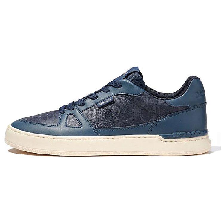Coach CitySole Шнуровка Низкие Стильные Скейтбордические Ботинки Мужские Джинсовые C8965-DEN