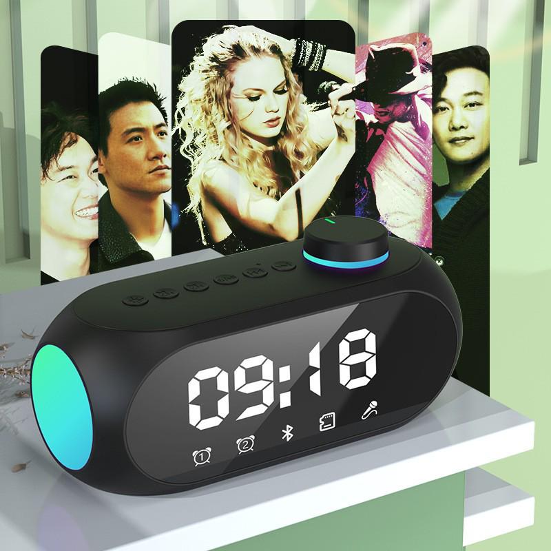 S18 Bluetooth Мини-динамик с ночником, сабвуфером, будильником и настольной функциональностью