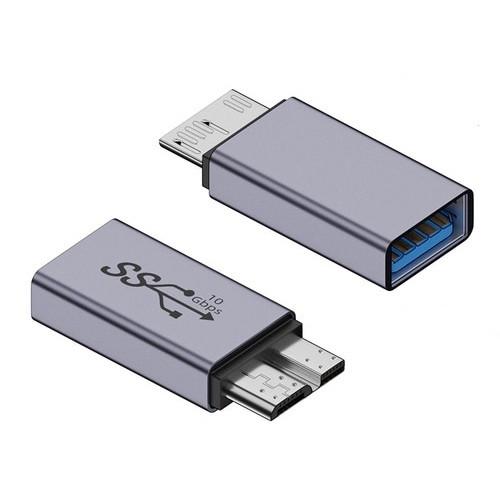 Переходник Адаптер SUNROZ Micro USB 3.1 Type B Male - USB Female (металл) (A48632)