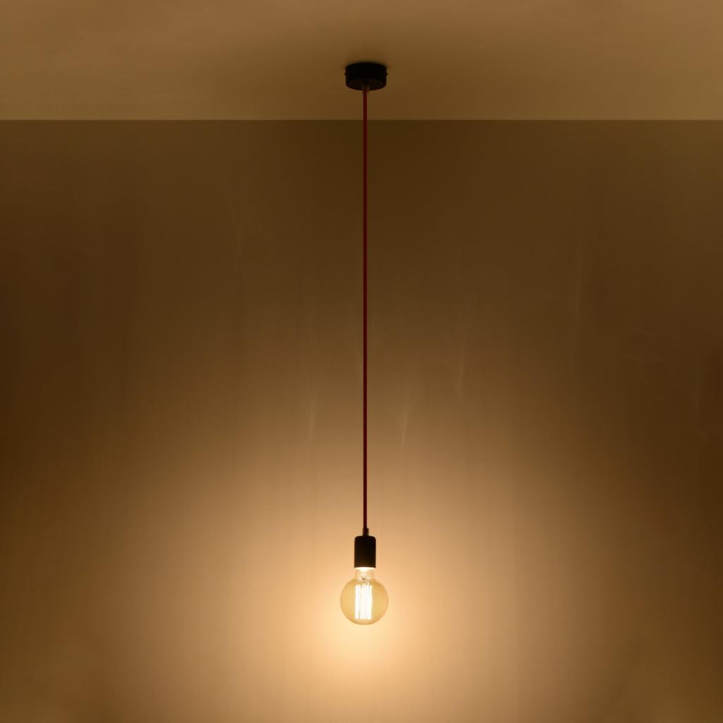 Lampa Wisząca Edison 1 E27 Czarny Sollux Sl.0152