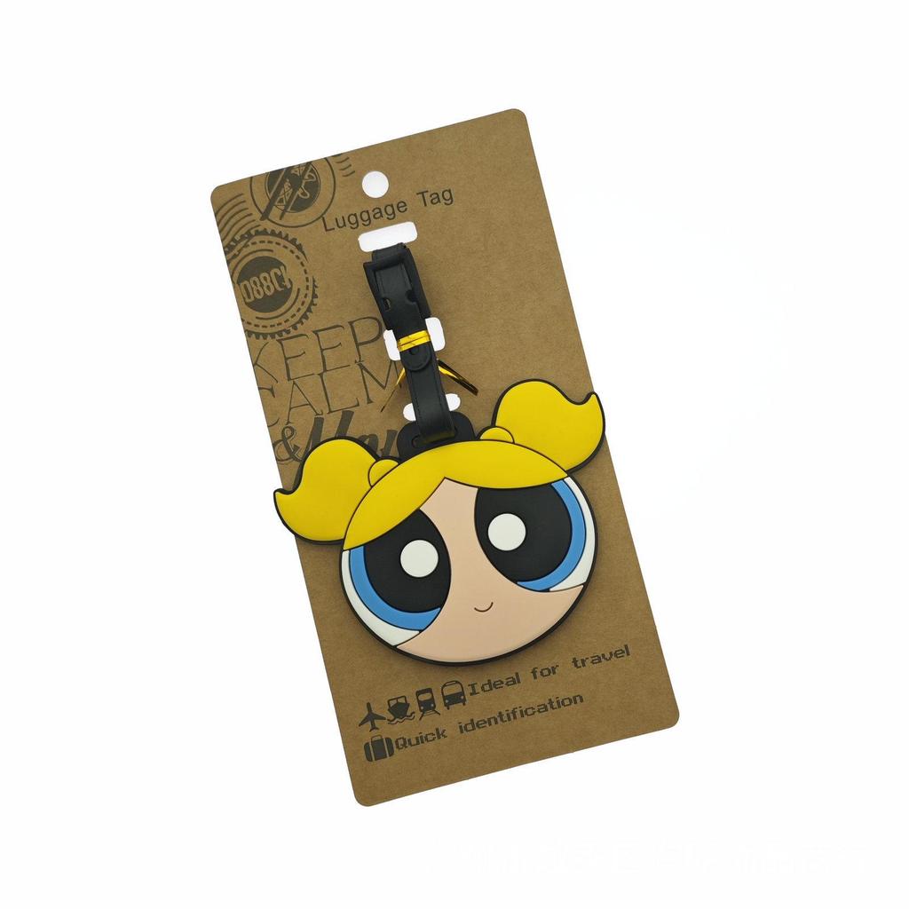 Милый мультяшный летающий полицейский из ПВХ-резины багажная бирка - Подвеска-идентификатор для чемодана в стиле аниме