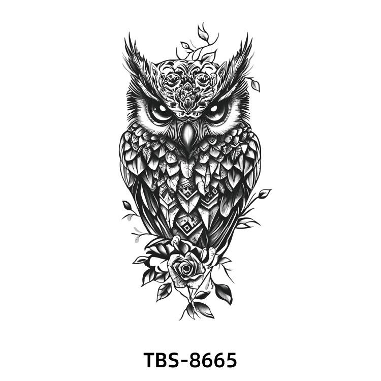 2025 Full/Half Arm Wolf, Tiger, & Flower Tattoo Stickers - European/American Style