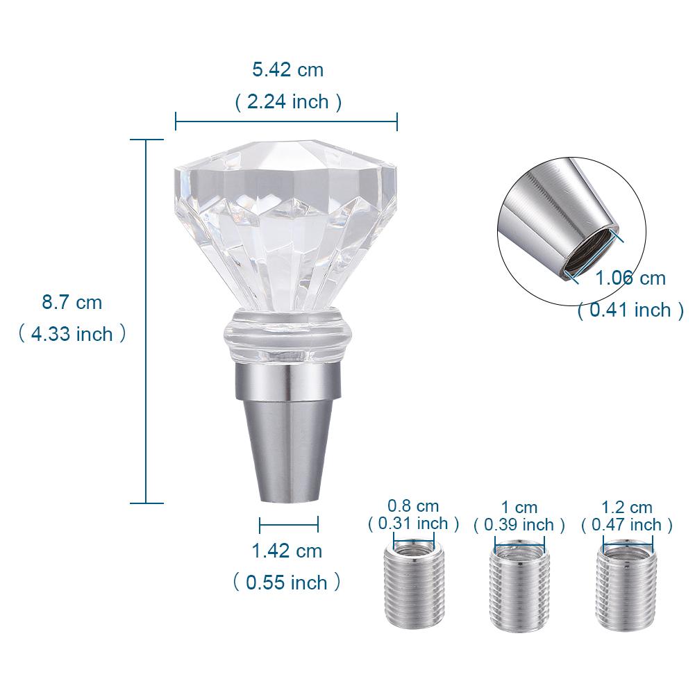 Прозрачный акриловый ромбовидный автомобильный рычаг переключения передач, ручка переключения передач для ручной автоматической коробки передач, автомобильные аксессуары