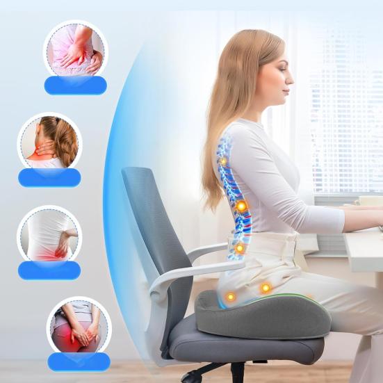 Подушка сиденья Yousheng Эргономичный дизайн Полая дышащая нескользящая конструкция Снятие давления Пена с эффектом памяти Подушка сиденья для офисного стула