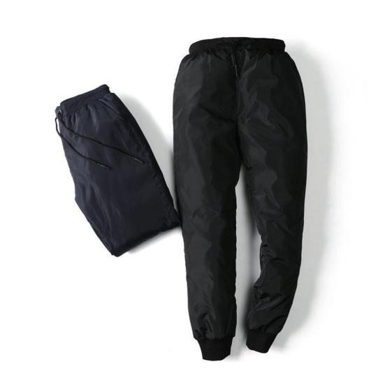 Зимние мужские утепленные брюки с толстой эластичной талией, ветрозащитные теплые брюки большого размера, водонепроницаемые брюки для мужчин среднего возраста, для повседневной носки на открытом воздухе для отцов