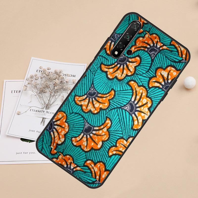 African Wax Fabric For Huawei Nova 3i 7i 8i 11i Y91 Y90 Y61 Y60 Y70 Nova 10 9 SE 11 P20 P40 Lite P30 Pro Case