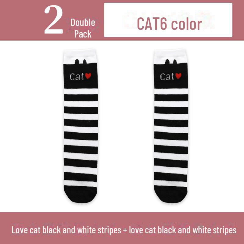 Весенние и осенние гольфы для девочек с милым рисунком - гольфы средней длины для детей и младенцев