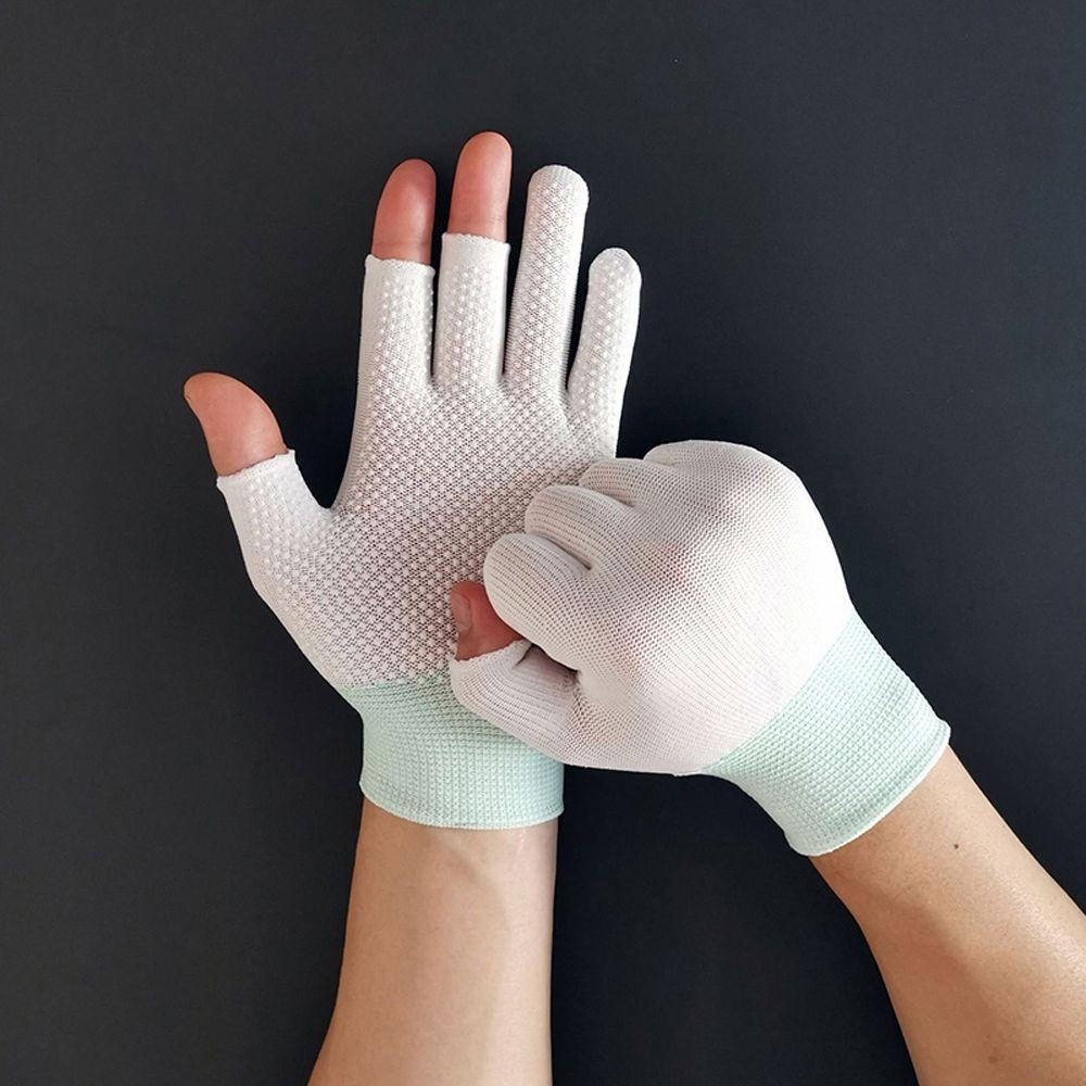 Перчатки Fingers Ice Cool Nylon для велоспорта Перчатки для рыбалки Аксессуары для рыбалки Перчатки с тремя пальцами