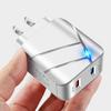 Двухпортовое USB-зарядное устройство: Многопортовое быстрое зарядное устройство QC3.0 и 2.1A, дорожный адаптер, совместимый с US/EU
