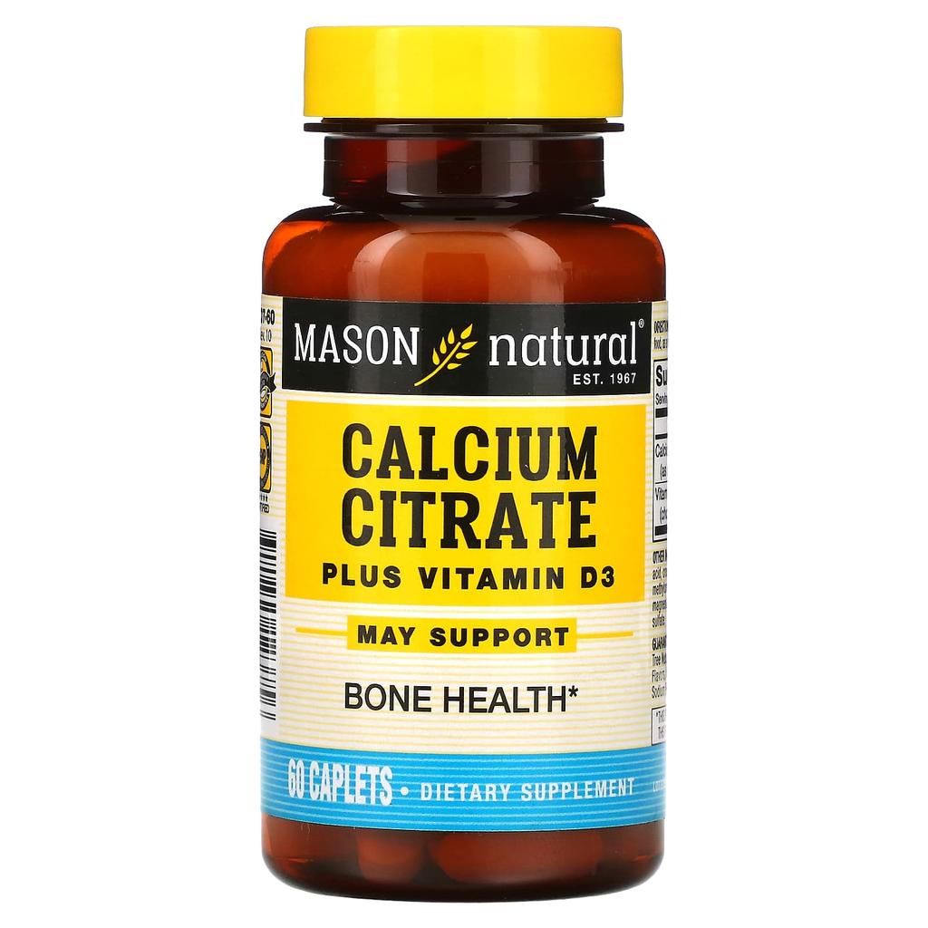Mason Natural, Цитрат кальция с витамином D3, 60 капсул