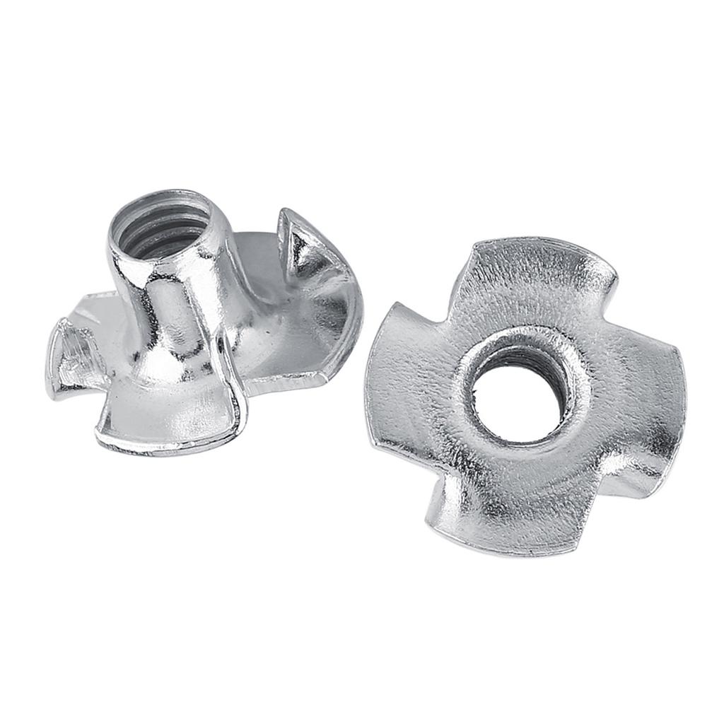 Гайка Т-образная из оцинкованной углеродистой стали с четырьмя зубцами для деревообработки (М6х50шт.)