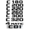 Для C Class C43 C63 AMG 200 C220 C260 C300 C320 C350 4MATIC CDI Эмблема багажника Черные буквы Эмблемы W204 W205