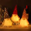 Christmas Decoration Christmas Sequins With Lights Rudolph Doll Christmas Luminous Faceless Doll Ornaments