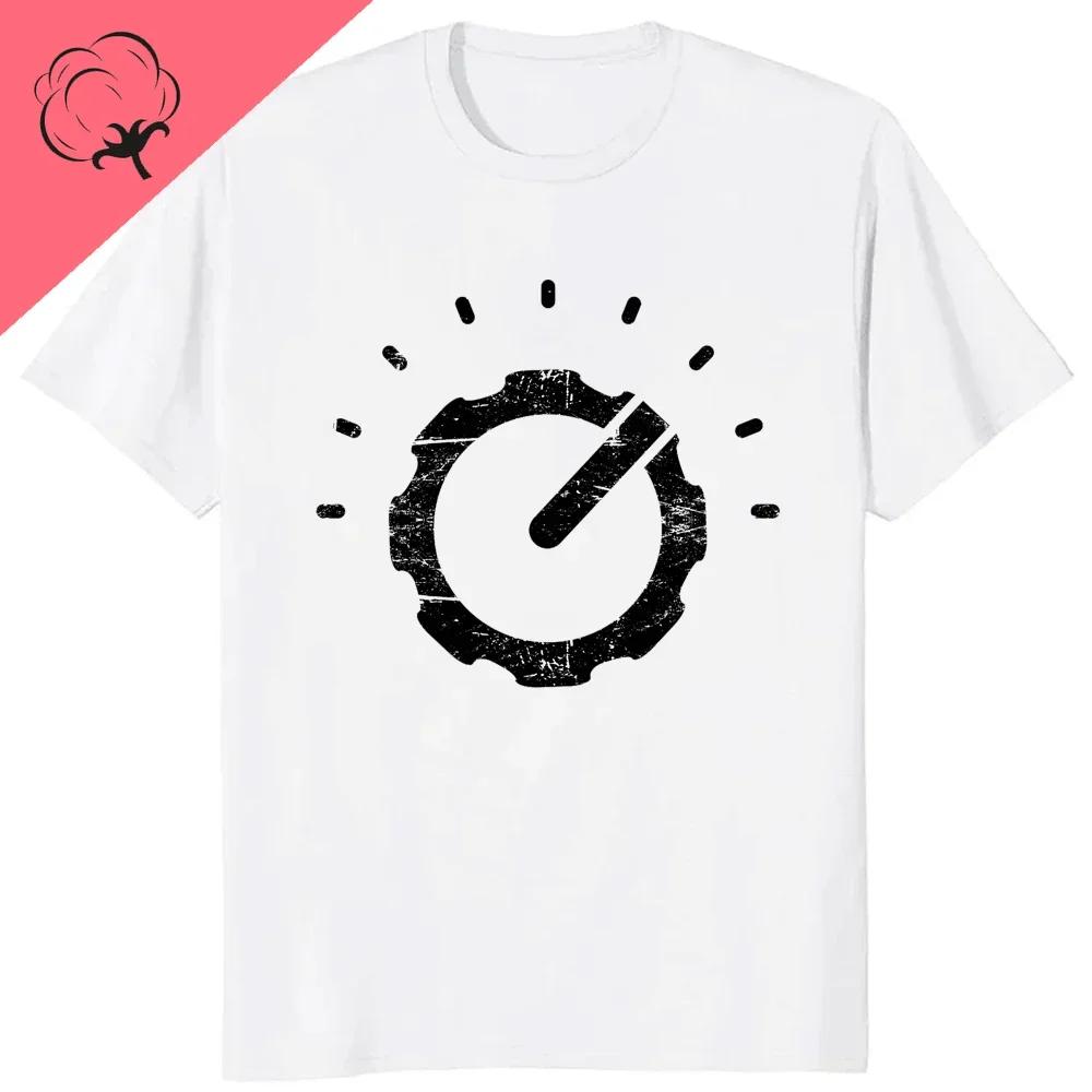 Vintage VU Meter Sound Engineer Analog Electronic O-Neck Cotton T Shirt Men Audio Engineer Recording Studio Funny Tshits Men Top