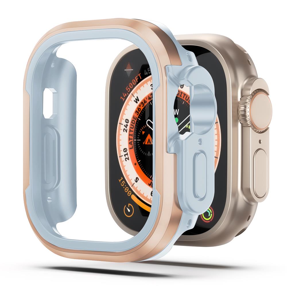 Металлический корпус для Apple Watch Ultra 49 мм, аксессуары, протектор, бампер из ТПУ, закаленный чехол iwatch series 8, 7, 6 se, 45 мм, 41 мм, 44 мм, 40 мм