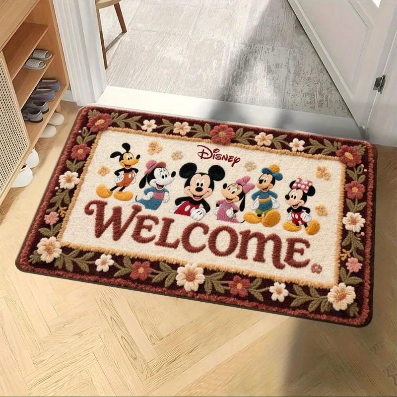 MINISO Welcome Mat Doormat Featuring Winnie Cartoon Living Room Bedroom Bathroom Ideal for Party Decorations and Gifts Doormat