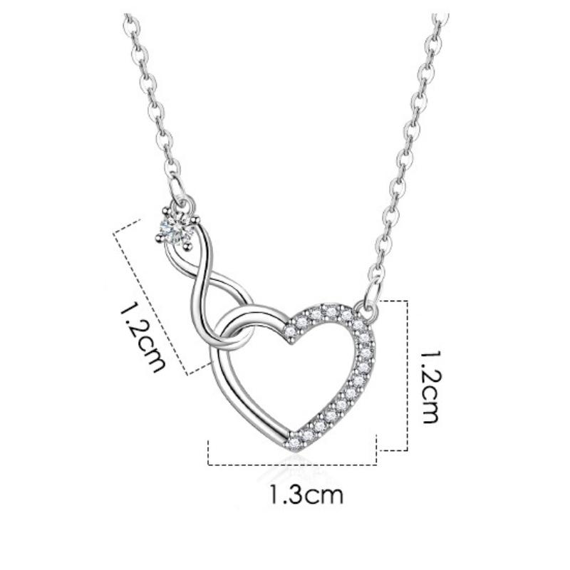 Цепочка на ключицу LOVE ZIRCON, простой подарок