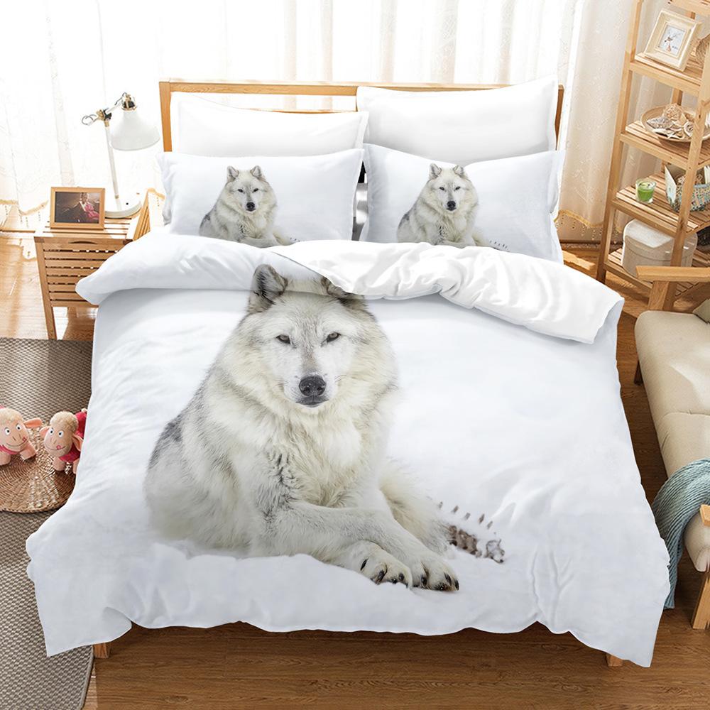 Wolf Cute Animal Bedding Set 3d Printing Kids Adult Luxury Gift Duvet Cover Comfortable Home Textiles Single Full King Twin Size