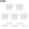 5 Sets Flexible Plastic Seedling Pots Patio Ventilation Holes Indoor Multiple Sizes