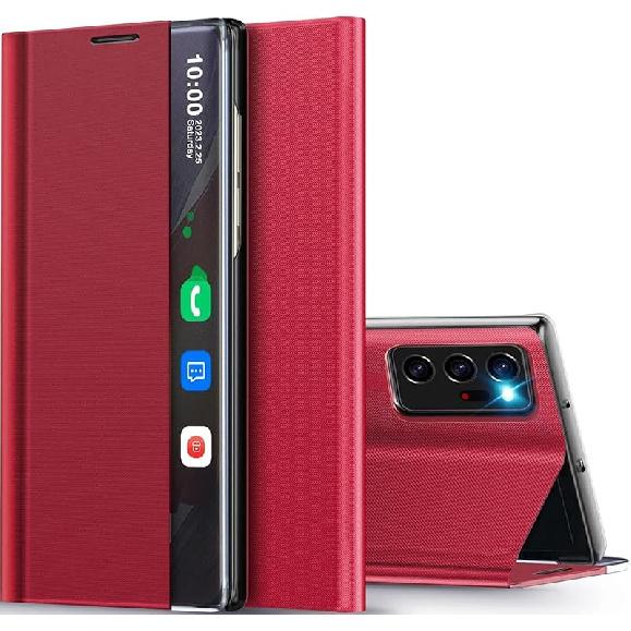 Для Samsung Galaxy Note 20 Ultra Чехол View Clear Смарт-окно, с подставкой для Samsung Note 20 Ultra Чехол для телефона Роскошный откидной тонкий зеркальный жесткий ПК