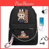 Chain Pattern Iron Student Backpack Casual School Bags Gifts Fashion