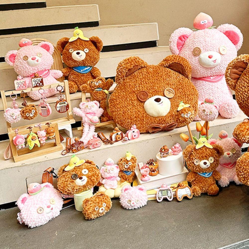 Soft Plush Little Bear Keychain Animal Bear Bear Bag Pendant Home Desk Decor