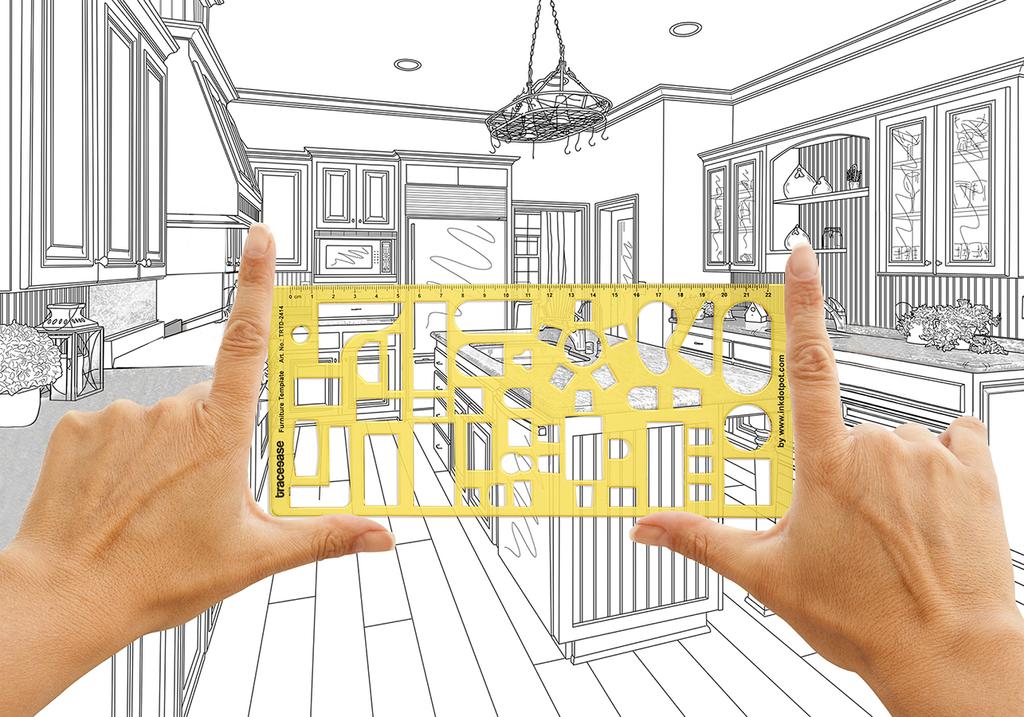 Traceease Дизайн внутреннего плана этажа дома и шаблоны мебели для столов/дивана/стула, чертежные инструменты-трафареты для мебели