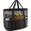 1pc Mesh Beach Bag - Large Beach Tote Bag for Family Beach Bag for Toys & Vacation Essentials