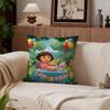 Kids Dora the Explorer Cushion Cover Cushion Cover Set 4Pcs 50x50 45x45 40x40 Pillowcase Decorative Sofa Home Decor