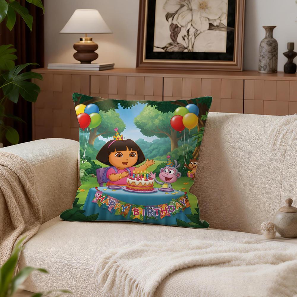 Kids Dora the Explorer Cushion Cover Cushion Cover Set 4Pcs 50x50 45x45 40x40 Pillowcase Decorative Sofa Home Decor