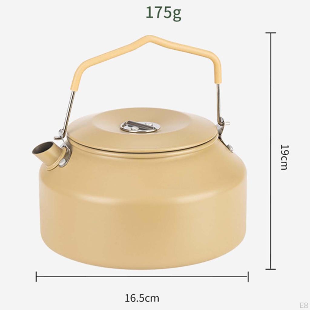 Camping Kettle 1.6L Water Cooking Teapot Pot Aluminum for Travel