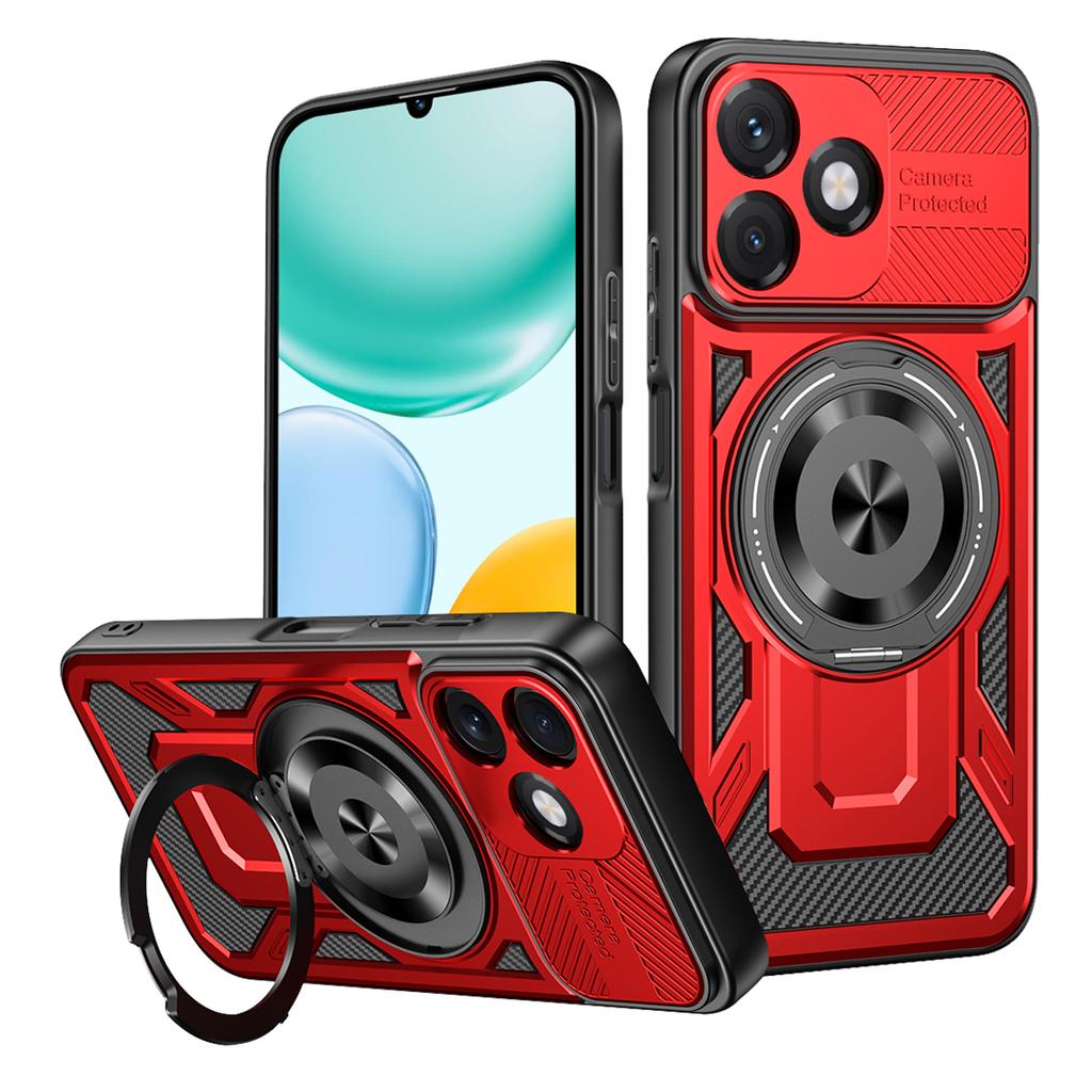 Magnetic Case For Honor X5c 4G / X5c Plus 4G / Play10A 4G Rotating Kickstand TPU + PC Phone Cover