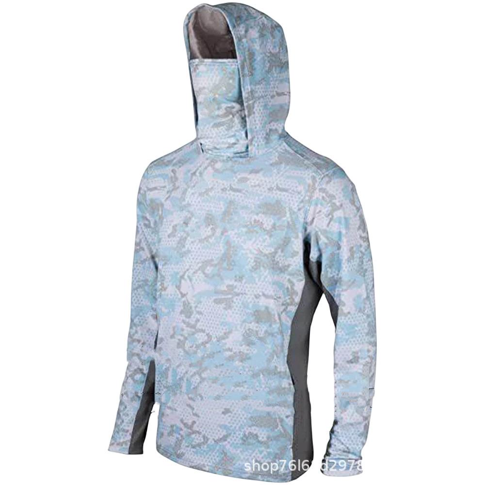 Fishing Suit Fly Fishing Luya Hoodie Summer Men's Long Sleeve Sunscreen Clothing Hood Mask Support Labeling