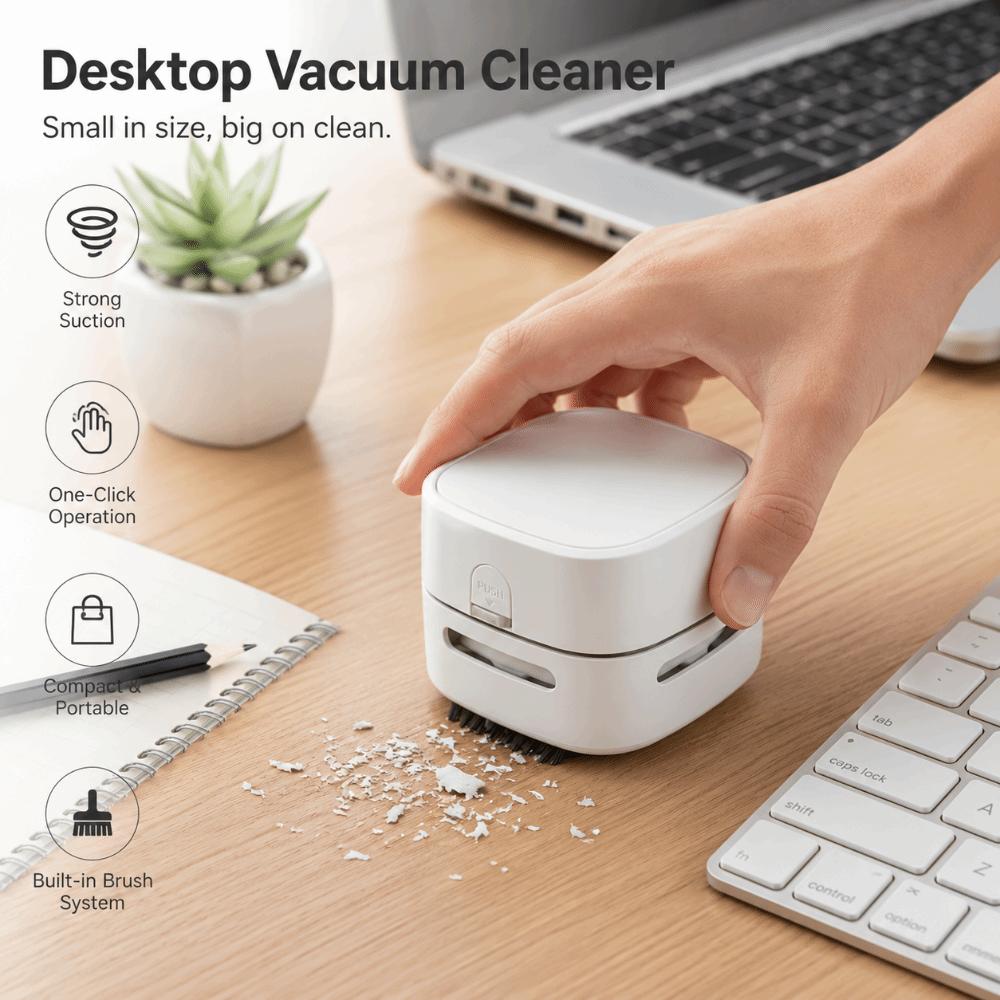 Rechargeable Desktop Vacuum Cleaner High Suction Power Handheld Vacuum Cleaner School