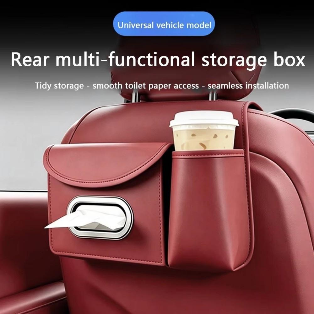 with Cup Holder Car Seat Back Organizer Portable Car Tissue Box Car Interior