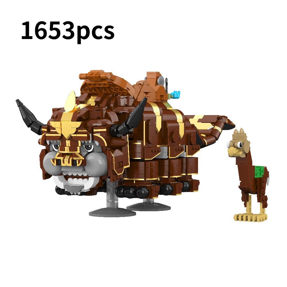 Flying Bull Model Appa Building Blocks Set Animation Movie Flying Bison Mount Bricks Building Blocks Toys Ornaments Kids Gift