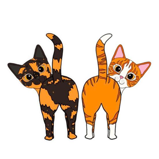 2 шт. милый держатель для ключей, клейкие крючки, прочные, выдерживающие нагрузку, простая установка, забавный кошачий хвост