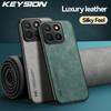 KEYSION Роскошный ретро-чехол из искусственной кожи для Honor X8c, мягкий силиконовый + противоударный чехол для задней панели телефона из поликарбоната для Huawei Honor X8c
