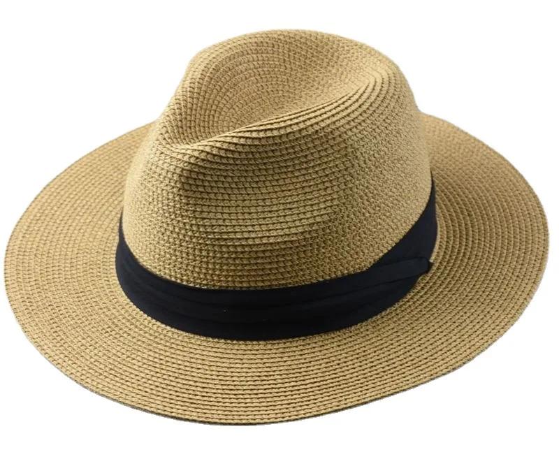 Summer Large Size 64cm Classic Sun Hats for Men Women Panama Hats Couple Wide Brim Beach Straw Hat Big Head Plus Size Fedora Hat