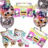 10Pcs 22Inch 4D Rainbow Roller Skate Balloon Boom Box Balloon Disco Foil Balloons 80 90s Retro Themed Birthday Party Decoration