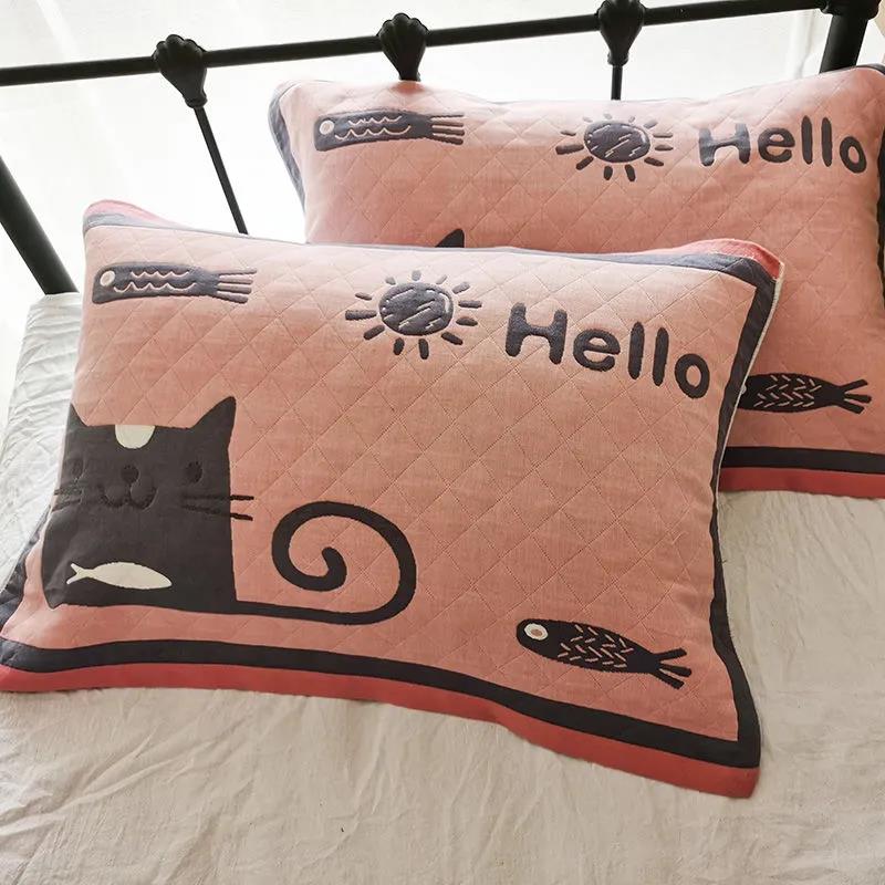 Pure Cotton Pillowcases for Couples Thickened High-end Pillowcases